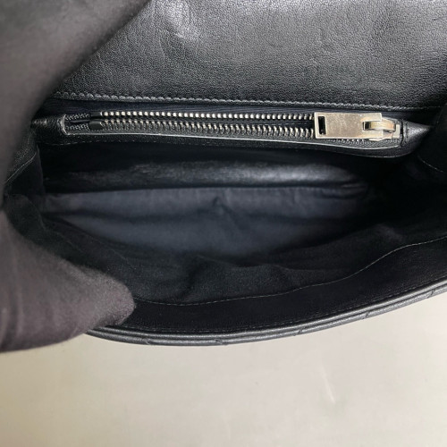Yves Saint Laurent Medium College Calfskin Black