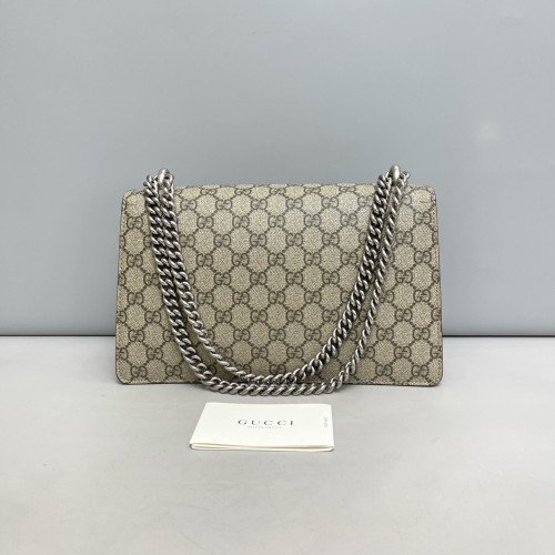 Gucci Meium Dionysus GG Supreme Monogram Suede Red Beige Brown Gucci Meium Dionysus GG Supreme Monogram Suede Red Beige Brown