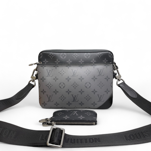 Louis Vuitton Trio Messenger Bag Reverse Monogram Black Grey