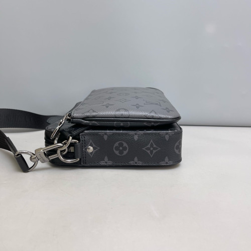 Louis Vuitton Trio Messenger Bag Reverse Monogram Black Grey