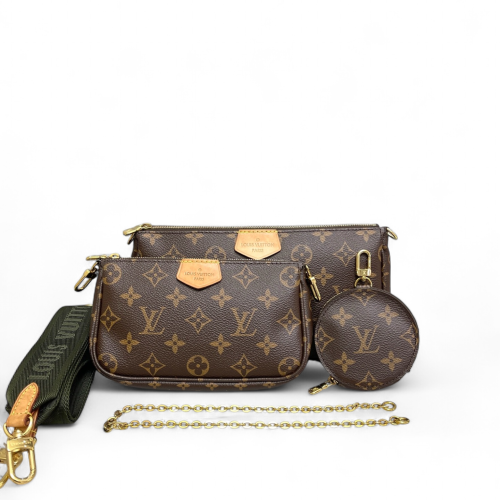 Louis Vuitton Multi Pochette Accessories Monogram Brown Green