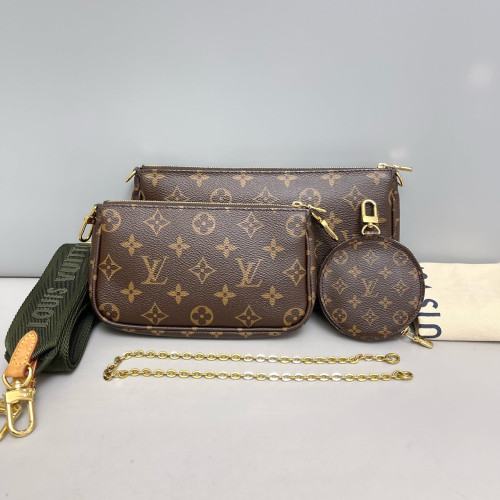 Louis Vuitton Multi Pochette Accessories Monogram Brown Green