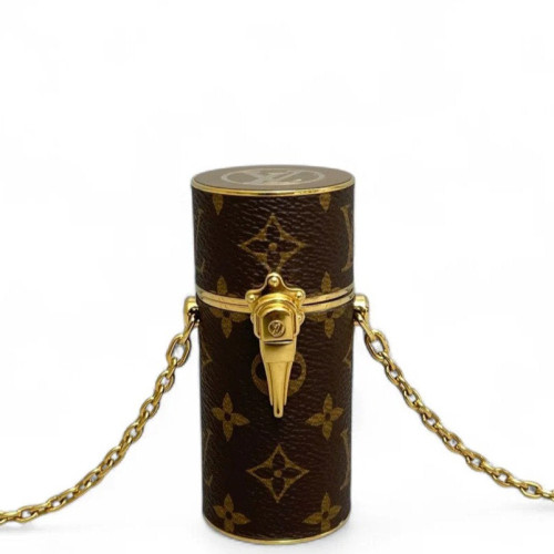 Louis Vuitton Lipstick Case Monogram Metal Brown Louis Vuitton Lipstick Case Monogram Metal Brown