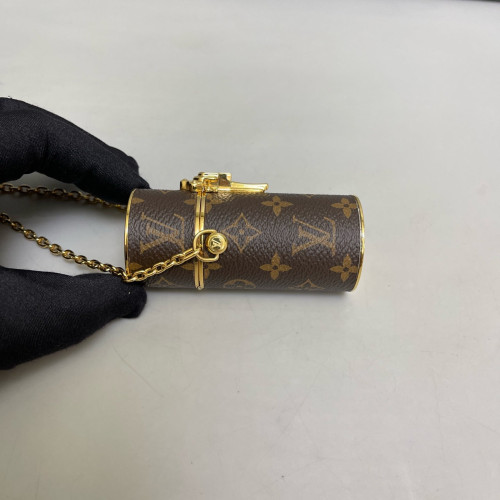 Louis Vuitton Lipstick Case Monogram Metal Brown Louis Vuitton Lipstick Case Monogram Metal Brown