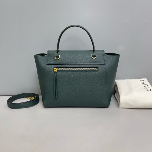 Celine Micro Belt Bag Grained Calfskin Dark Green