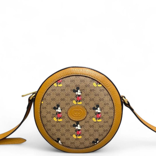 Gucci Round Bag GG Supreme Monogram Brown Gucci Round Bag GG Supreme Monogram Brown