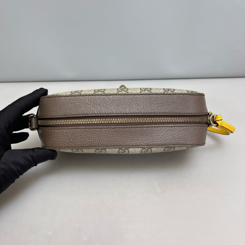 Gucci Web Neo Vintage Shoulder Bag GG Supreme Monogram Calfskin Beige Brown