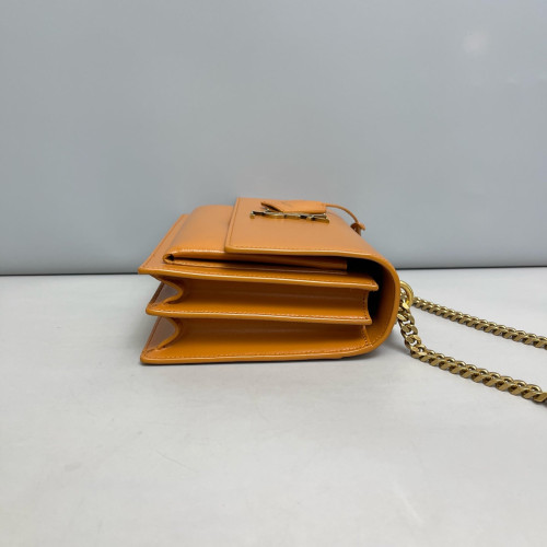 Yves Saint Laurent Medium Sunset Calfskin Tan