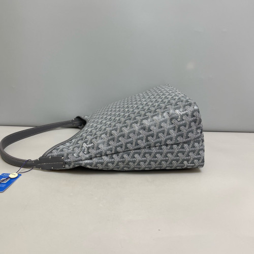 Goyard Boheme Hobo Goyardine Grey White