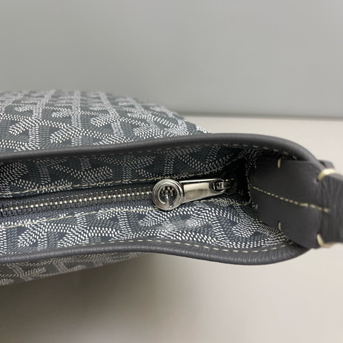 Goyard Boheme Hobo Goyardine Grey White