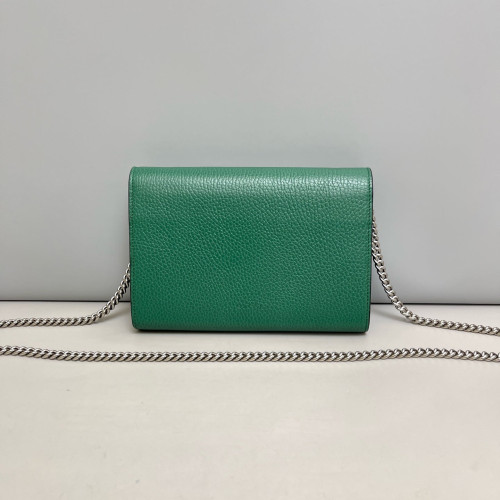 Gucci Mini Dionysus Chain Wallet Calfskin Emerald Green