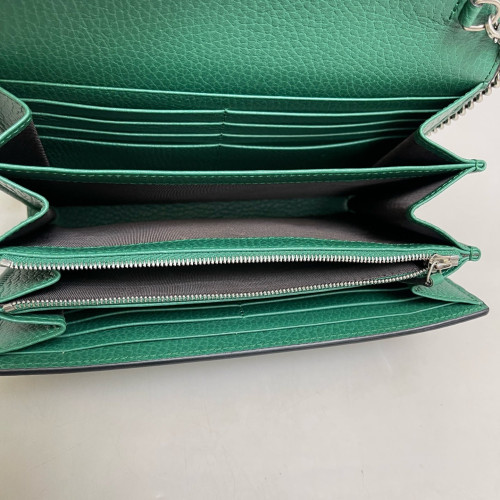Gucci Mini Dionysus Chain Wallet Calfskin Emerald Green
