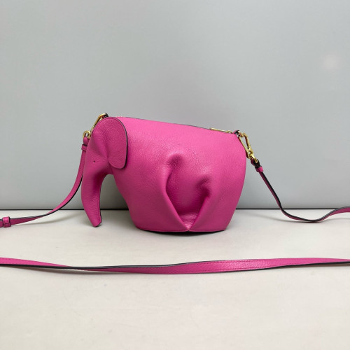 Loewe Elephant Crossbody Bag Calfskin Magenta