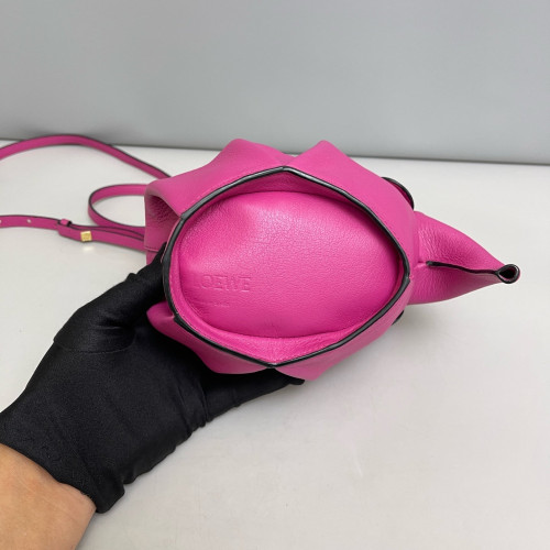 Loewe Elephant Crossbody Bag Calfskin Magenta