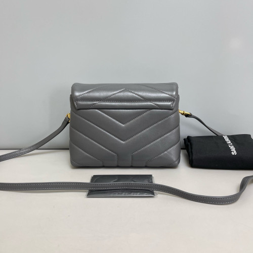 Yves Saint Laurent Toy Loulou Chain Calfskin Dark Grey