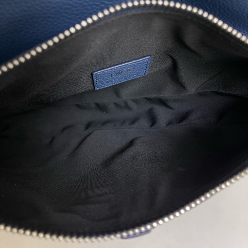 Dior Saddle Crossbody Bag Grained Calfskin Blue