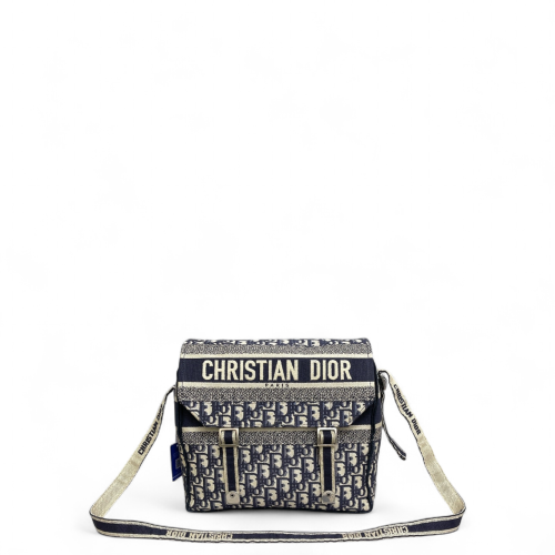 Dior Medium Diorcamp Messenger Oblique Navy Beige Black