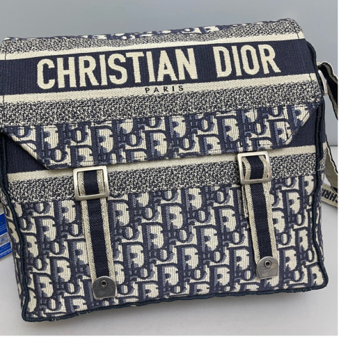 Dior Medium Diorcamp Messenger Oblique Navy Beige Black