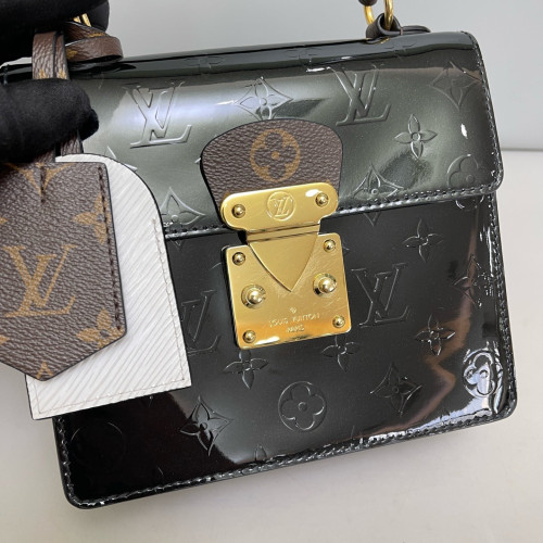 Louis Vuitton Spring Street Vernis Black White