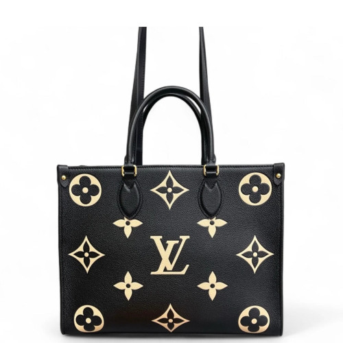 Louis Vuitton Onthego MM Monogram Empreinte Giant Black White