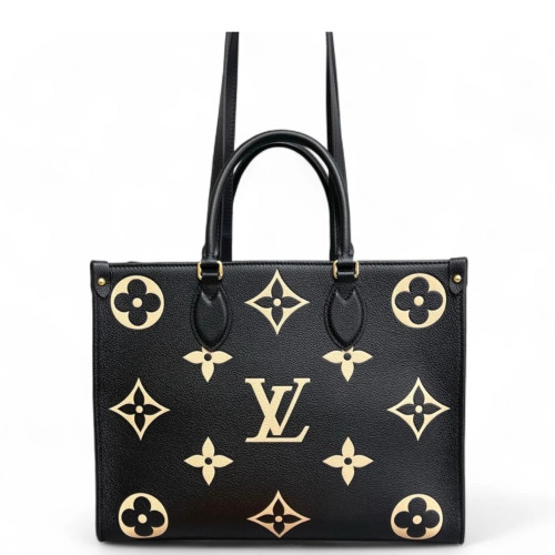 Louis Vuitton Onthego MM Monogram Empreinte Giant Black White