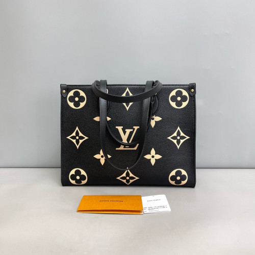 Louis Vuitton Onthego MM Monogram Empreinte Giant Black White