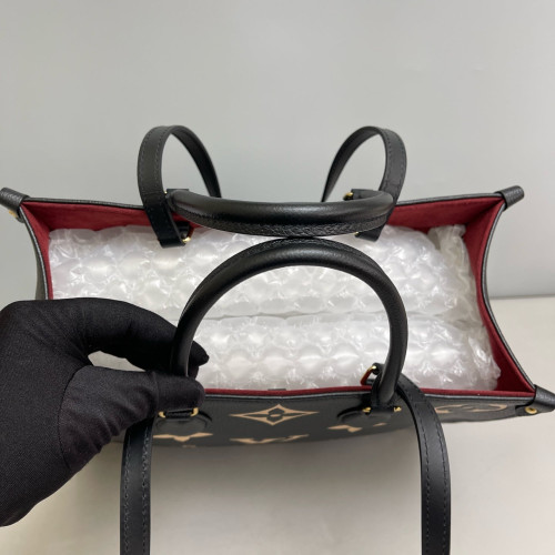 Louis Vuitton Onthego MM Monogram Empreinte Giant Black White