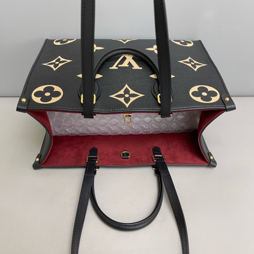 Louis Vuitton Onthego MM Monogram Empreinte Giant Black White
