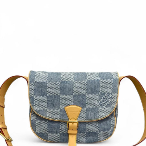 Louis Vuitton Montsouris Messenger Bag MM Denim Blue