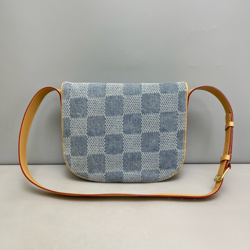 Louis Vuitton Montsouris Messenger Bag MM Denim Blue