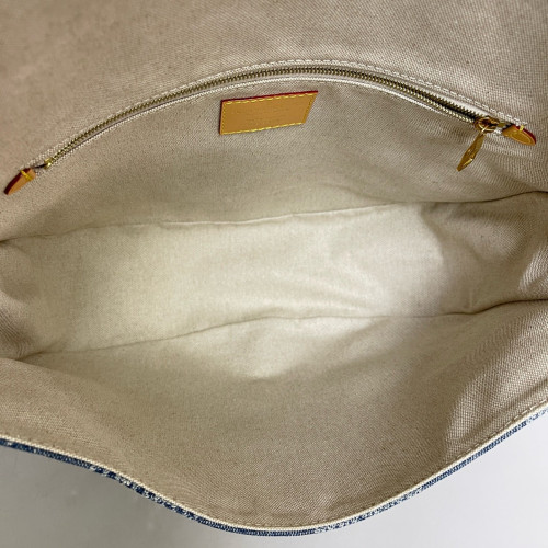 Louis Vuitton Montsouris Messenger Bag MM Denim Blue