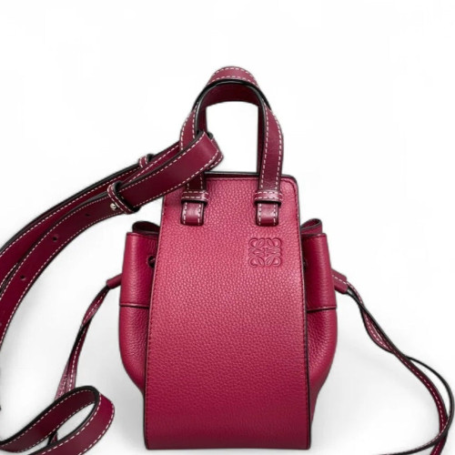 Loewe Mini Hammock Grained Calfskin Red