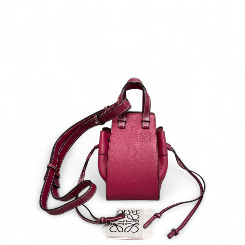 Loewe Mini Hammock Grained Calfskin Red