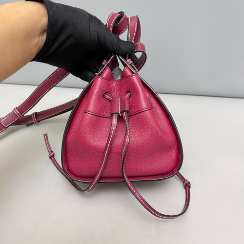 Loewe Mini Hammock Grained Calfskin Red