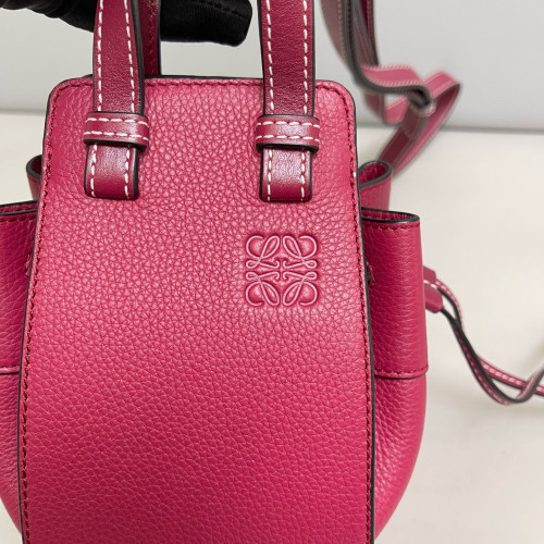 Loewe Mini Hammock Grained Calfskin Red