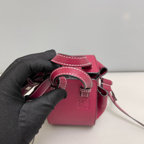 Loewe Mini Hammock Grained Calfskin Red