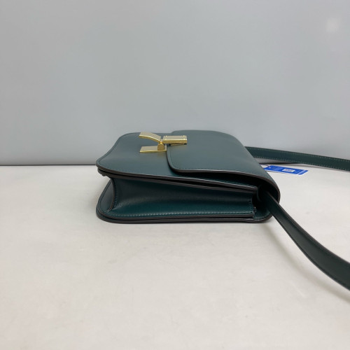 Celine Medium Classic Box Smooth Calfskin Dark Green Celine Medium Classic Box Smooth Calfskin Dark Green