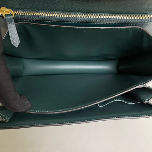 Celine Medium Classic Box Smooth Calfskin Dark Green Celine Medium Classic Box Smooth Calfskin Dark Green