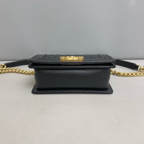 Chanel Quilted Mini Boy Flap Grained Calfskin Black Chanel Quilted Mini Boy Flap Grained Calfskin Black
