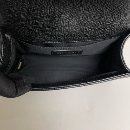 Chanel Quilted Mini Boy Flap Grained Calfskin Black Chanel Quilted Mini Boy Flap Grained Calfskin Black