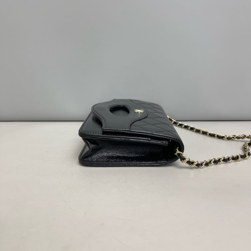 Chanel Quilted 31 Wallet On Chain Calfskin Black