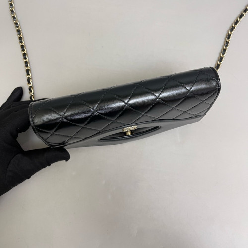 Chanel Quilted 31 Wallet On Chain Calfskin Black