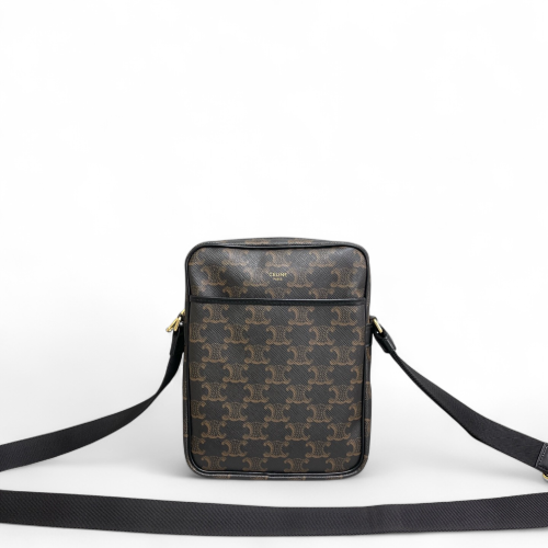 Celine Camera Case Triomphe Black Brown