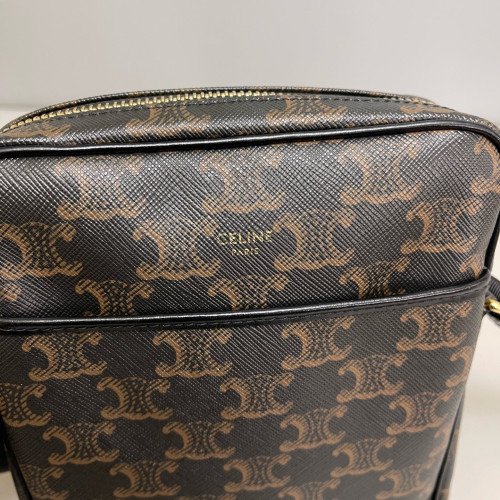 Celine Camera Case Triomphe Black Brown