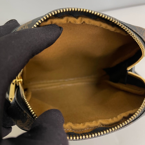Celine Camera Case Triomphe Black Brown