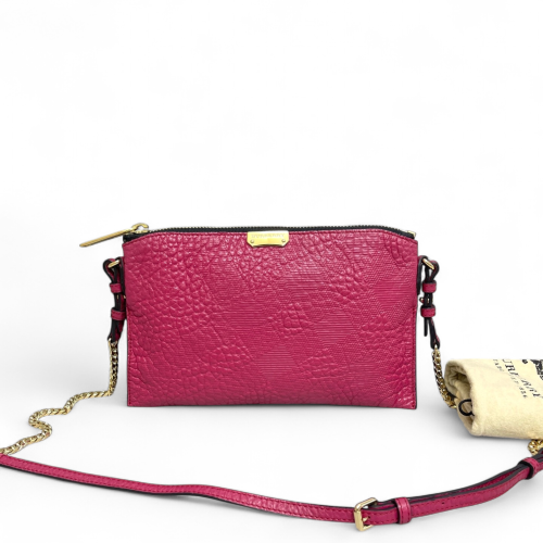 Burberry Crossbody Bag Grained Calfskin Fuchsia