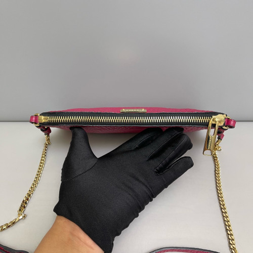 Burberry Crossbody Bag Grained Calfskin Fuchsia