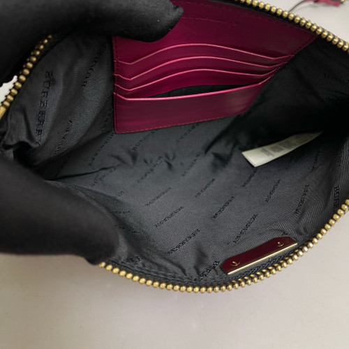 Burberry Crossbody Bag Grained Calfskin Fuchsia