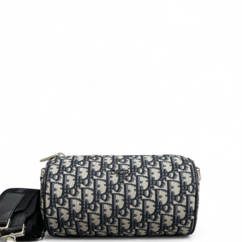 Dior Roller Messenger Bag Oblique Blue Beige