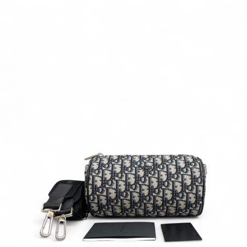 Dior Roller Messenger Bag Oblique Blue Beige